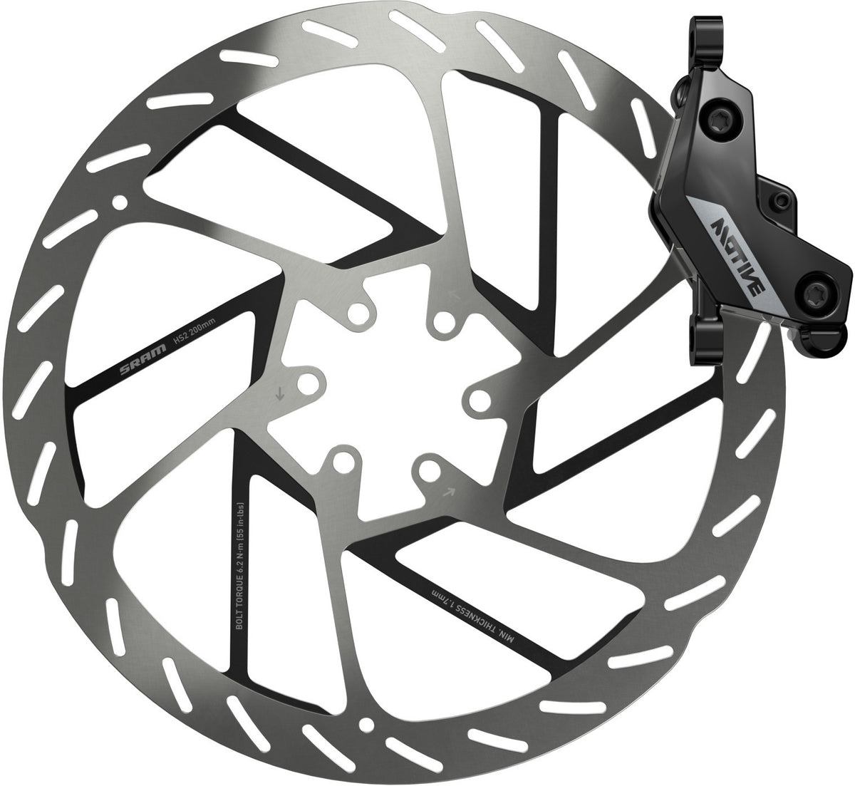 Sram Bremse Motive Silver - Vorne Schwarz, 950mm Leitung Ohne Rotor / Adapter