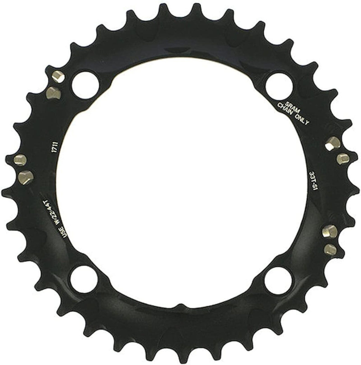 Plato MTB 39D 120 S2 Al6 Pin Corto BB30 CNC 2x10 Negro Mate