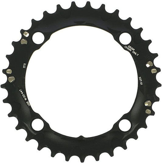 Plato MTB 39D 120 S2 Al6 Pin Corto BB30 CNC 2x10 Negro Mate