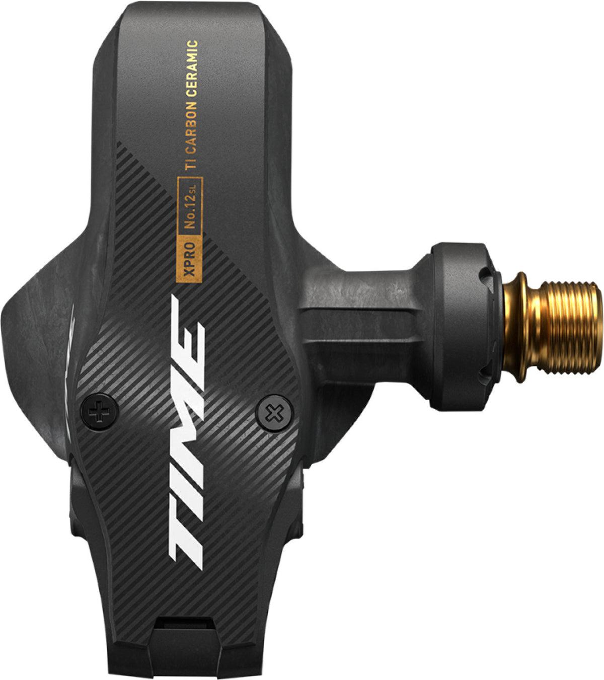 Time Xpro 12sl Pedalset C1 Titan-Carbon-Gold, Q-Faktor 51