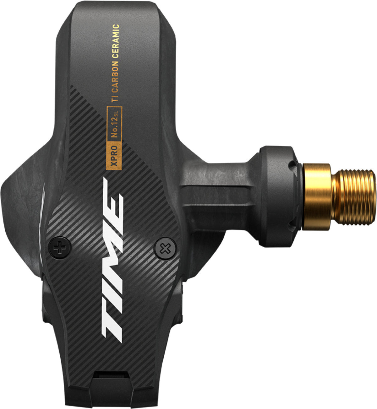 Time Xpro 12sl Pedalset C1 Titan-Carbon-Gold, Q-Faktor 51