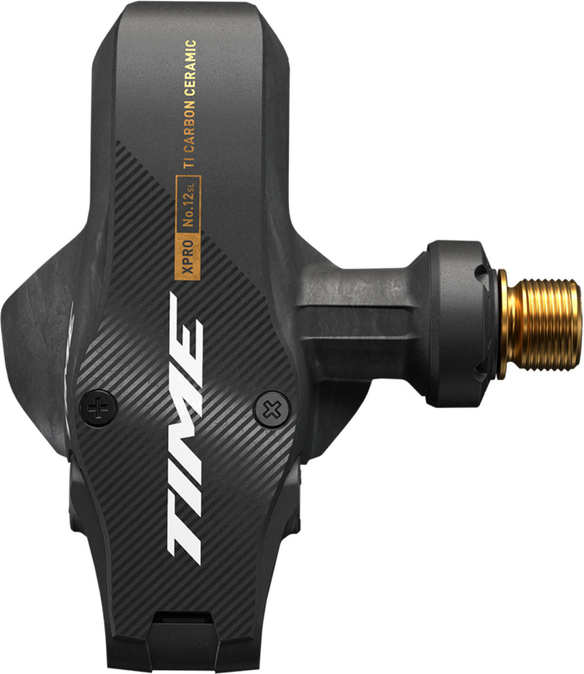 Time Xpro 12sl Pedalset C1 Titan-Carbon-Gold, Q-Faktor 51