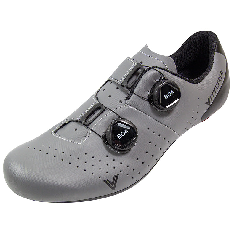 Zapatillas Carretera Vittoria Veloce Gris T-44 Suela Carbon Composite