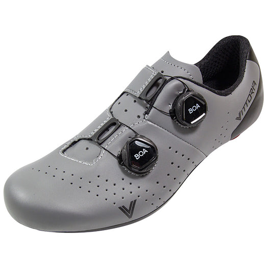 Zapatillas Carretera Vittoria Veloce Gris T-44 Suela Carbon Composite