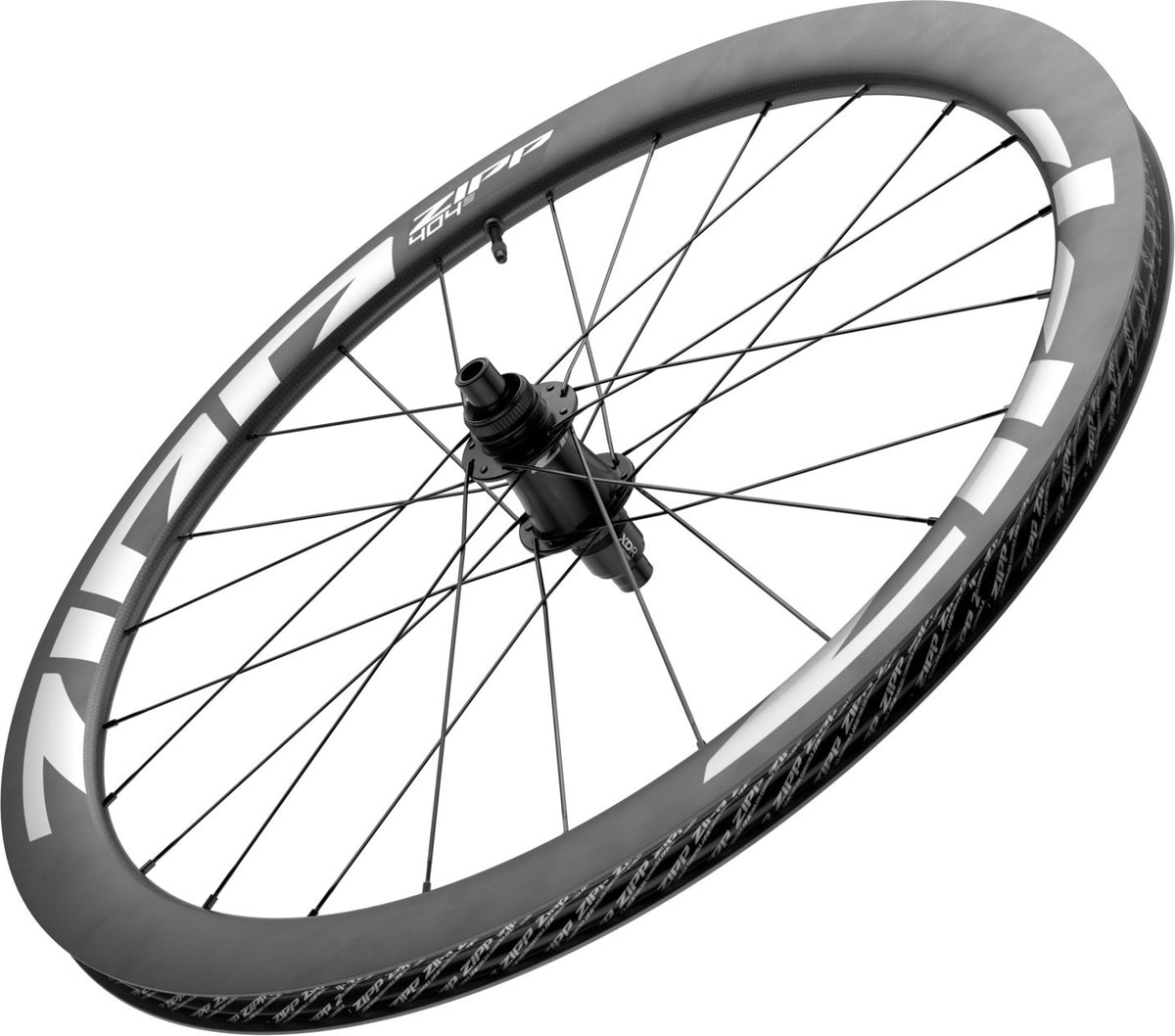 Zipp 404 S Disc Centerlock Vorne, Tubeless Grey Graphic