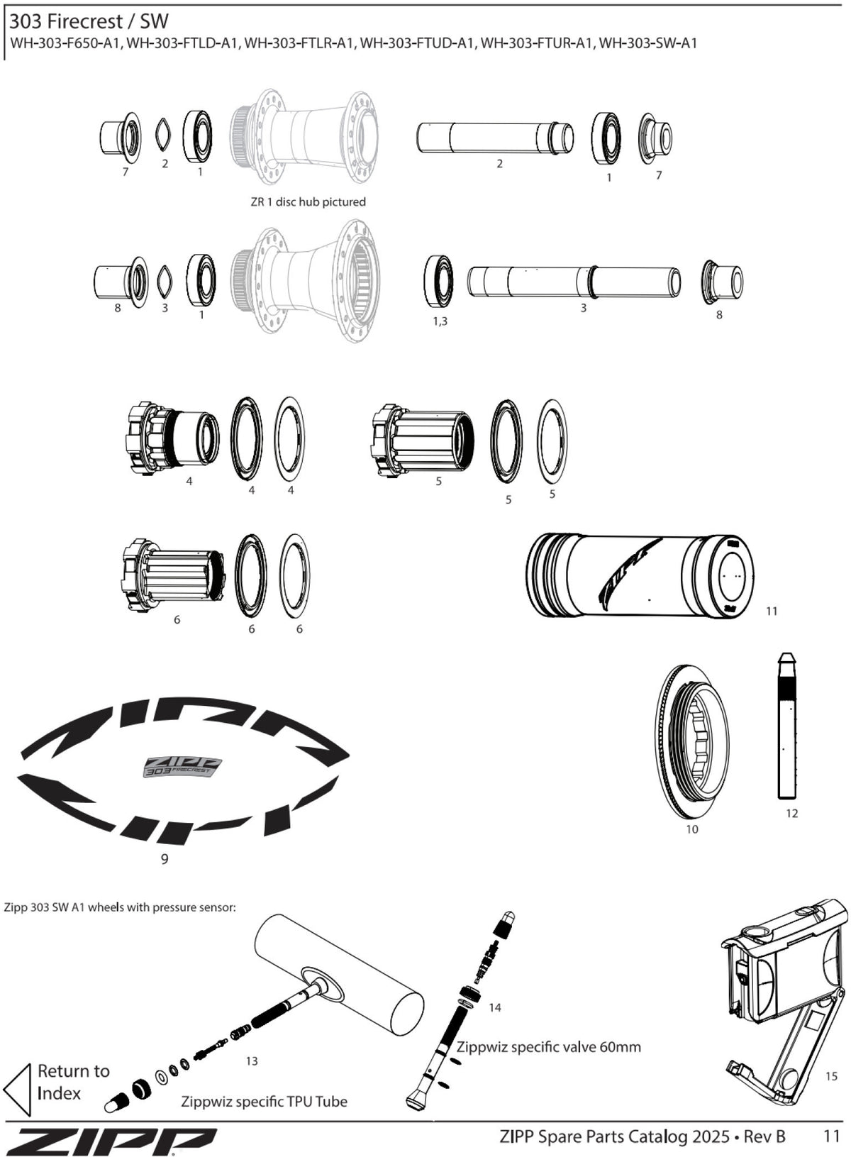 Rueda trasera Zipp 303 SW Disc Centerlock, Tubeless SRAM/Shimano